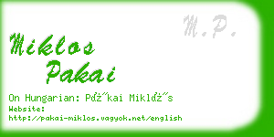 miklos pakai business card